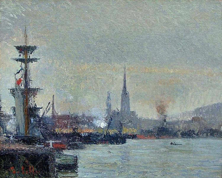 Joseph Delattre Le Port de Rouen oil painting image